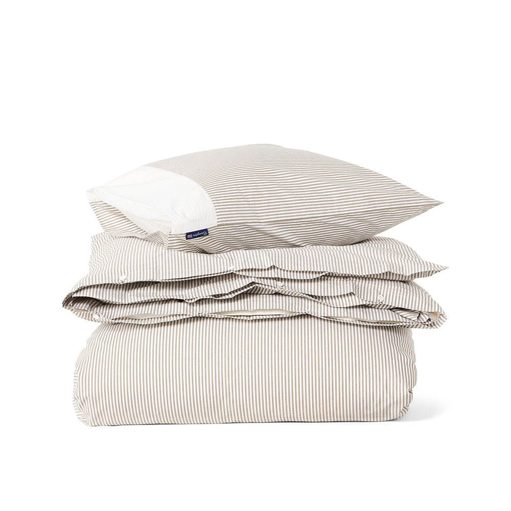 Lexington Striped Cotton Percale P&aring;slakanset